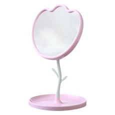 鬱金香角度調節化妝桌鏡, Pink