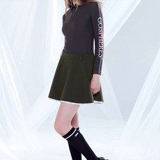 Gospheres 女款 LOGO LINE FLARE SKIRT PW2FMS36