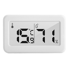 LifeShopping 超薄簡約溫濕度電子鐘 8 x 5 x 1cm, S款 白色, 1個