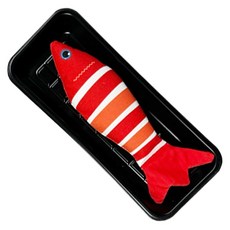 헬로키튼 고양이 다래박하 캣닢 물고기 장난감 소형, 레드, 1개