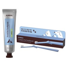 KUNDAL 昆黛爾 寵物牙刷 + 60g牙膏組 蘋果香, 1套