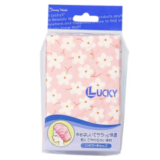 Beauty World LUCKY 日本製花卉浴帽, 直徑約30公分, 尼龍材質, 輕盈柔軟, 1包, 混和顏色