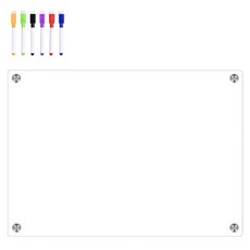 TUCO.B 透明冰箱玄關多用途黏貼式磁性板 素色基本款 + 馬克筆套組, 壓克力