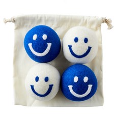 Modern House 洗衣烘衣羊毛球 2款 x 2入組, 藍色笑臉, 1個