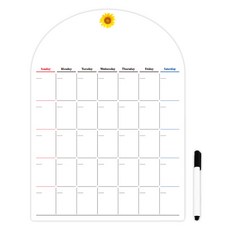 TLC 可輕鬆黏貼的向日葵行程冰箱備忘板 + 馬克筆組, 橡膠磁鐵