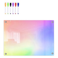 투코비 레인보우 냉장고 현관 다용도 붙이는 아크릴 자석보드 무지기본형 + 마카펜 세트