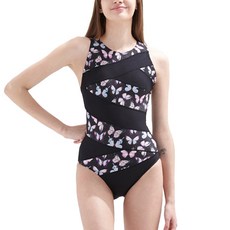 HOOG 女款 Slice Low-cut 高領搭扣 H背 訓練款泳衣 WRT170