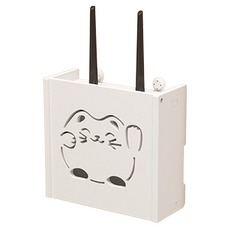 홈 거실 TV 공유기 벽걸이형 보관함 타입3, 화이트, 1개