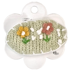 SY 兒童款手做造型BB夾 針織花朵髮夾