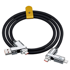 파워샷 4in1 올인원 휴대폰 테블릿 충전케이블, 블랙, 1개