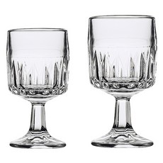 프렌치마르스 노르딕 심플 클래식 아이스 고블렛잔 소 + 대 세트 MMM2291, 투명, 1세트