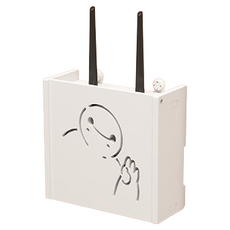 홈 거실 TV 공유기 벽걸이형 보관함 타입5, 화이트, 1개