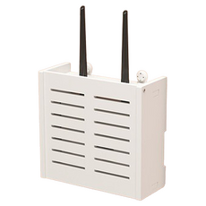 홈 거실 TV 공유기 벽걸이형 보관함 타입7, 화이트, 1개