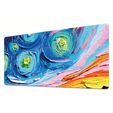 Star商店 風景圖 防滑大型桌墊 900 x 400 x 2 mm 設計 12, 1個, 混合色