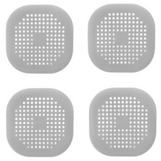 MyGongGam 矽膠排水口蓋過濾網, 灰色, 4個