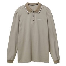 Gospheres 男士 TWO TONE COLLAR LONG SLEEVE POLO SHIRT PM2FLT06