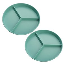 3칸 원형 디저트 쟁반, 4번 민트, 2개
