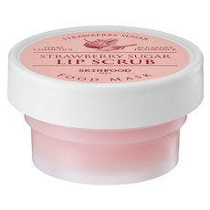 SKINFOOD Strawberry Sugar護唇磨砂膏, 1罐, 草莓香, 21g
