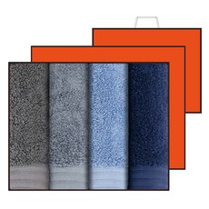 Songwol 松月 圓形毛巾 190g 40支精梳棉 4入禮盒組 + 提袋, 1套, 隨機出貨(毛巾)