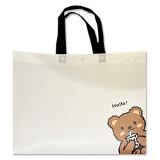 Inp 防水布手提袋 大 42 x 32 x 10 cm, 哈囉熊, 10個
