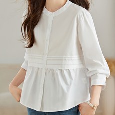 ATTERLIC 女款 Bandi 圓弧下擺亨利領襯衫 10043