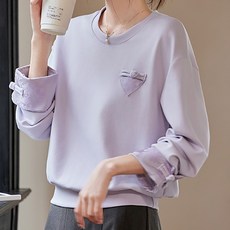 아뗄릭 여성용 빅사이즈 긴팔 패치 맨투맨 10061