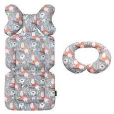 Manito Everyday Simplit 嬰兒推車坐墊 + 頸枕組合, 1套, 斯堪地那維亞狐狸