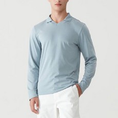 Gospheres 男士條紋羅紋V領Polo衫 PM3FPK27