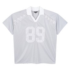 랩 여성용 89레이스 배색 박시 티셔츠 AR1CT360