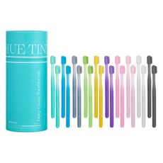 MONJOU HUE TINT 深層清潔柔軟彈力雙重細軟毛牙刷, 1套, 20入