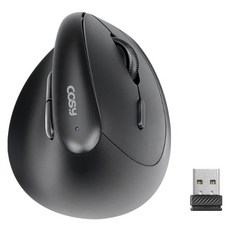 코시 작은 손 미니 버티컬 무소음 무선 마우스, 블랙, M4142WL