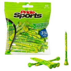 Pride Sports Paint Splatter特別版高爾夫球座 45入組, 綠色 + 黃色, 1包
