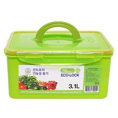 에코락 신선보관 기능성 보관기간연장 김치 밀폐용기, 3.1L, 1개