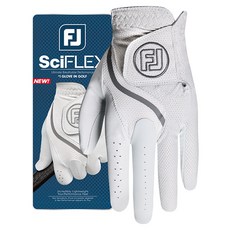 FootJoy 男士羊皮SciFlex高爾夫手套 左手用, 白色, 1個