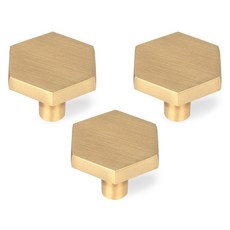 MONESPACE 蜂巢造型家具把手 單孔, 金色, 3個