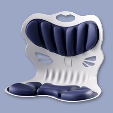 므뮤 고급형 굽은등 예방 허리쿠션 의자, NY NAVY