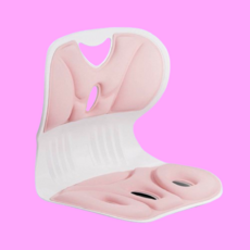 고급형 바른자세 편안한 쿠션 공부의자, MIT Pink