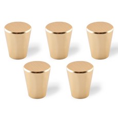 MONESPACE 圓形按鈕傢俱把手 單孔, 5個, 金色