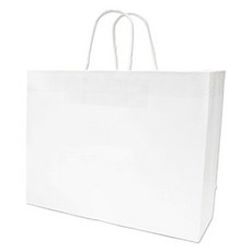 紙質購物袋優質 白色, 25個