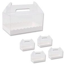 INP 手提透明前開式瑞士捲盒 + 底座組合 中 16 x 9 x 9 cm, 5套, 白色
