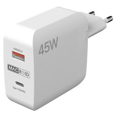 맥로이드 45W PPS 초고속 멀티충전기 V-4500, 1개, 화이트