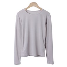 라라온 여성용 기본핏 라운드넥 긴팔 무지 티셔츠 TSP2099