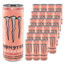 몬스터 에너지 드링크 울트라 피치 킨, 355ml, 24개