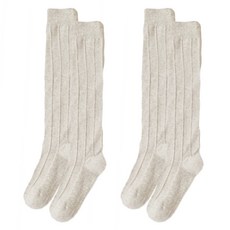 소니오 여성용 라인 심플컬러 니삭스 2족 세트