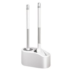 efactory Judy N 壁掛式馬桶雙刷頭清潔刷 2件組, 1套, 白色