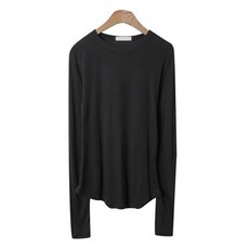 린다샵 여성용 하노즈 베이직 심플 롱 라운드 티셔츠 cpt16220k51