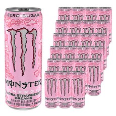 몬스터에너지 드링크 울트라 스트로베리 드림즈, 355ml, 24개