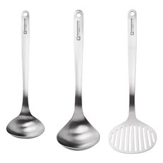 WAGENSTEIGER Pure Sten 304 小湯勺 + 大湯勺 + 寬版鍋鏟組, 1套, 單一顏色, 小湯勺+大湯勺+寬版鍋鏟