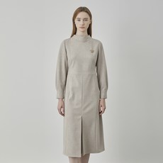 Olivia Lauren 女款半高領A字連身裙 VOCOA5S2121, 米色