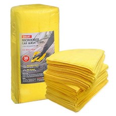 韓國 CAREX 智慧超細纖維多功能洗車巾, 黃色, 36個